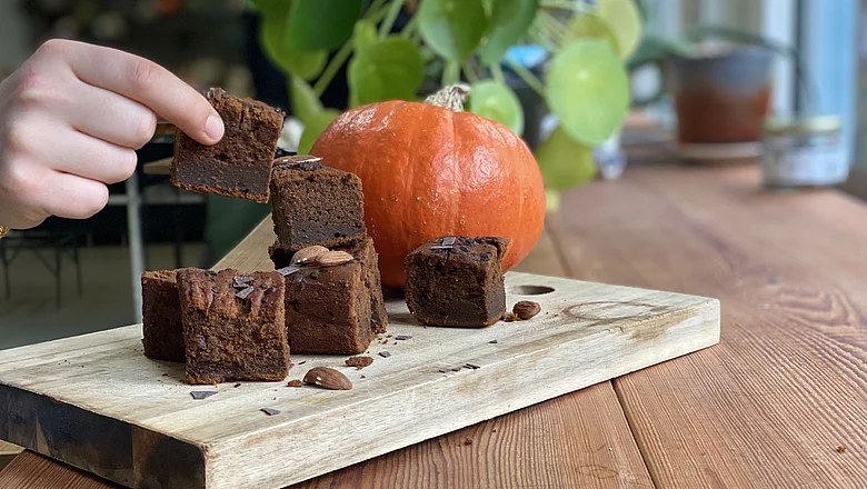 Kürbis Brownies selber backen